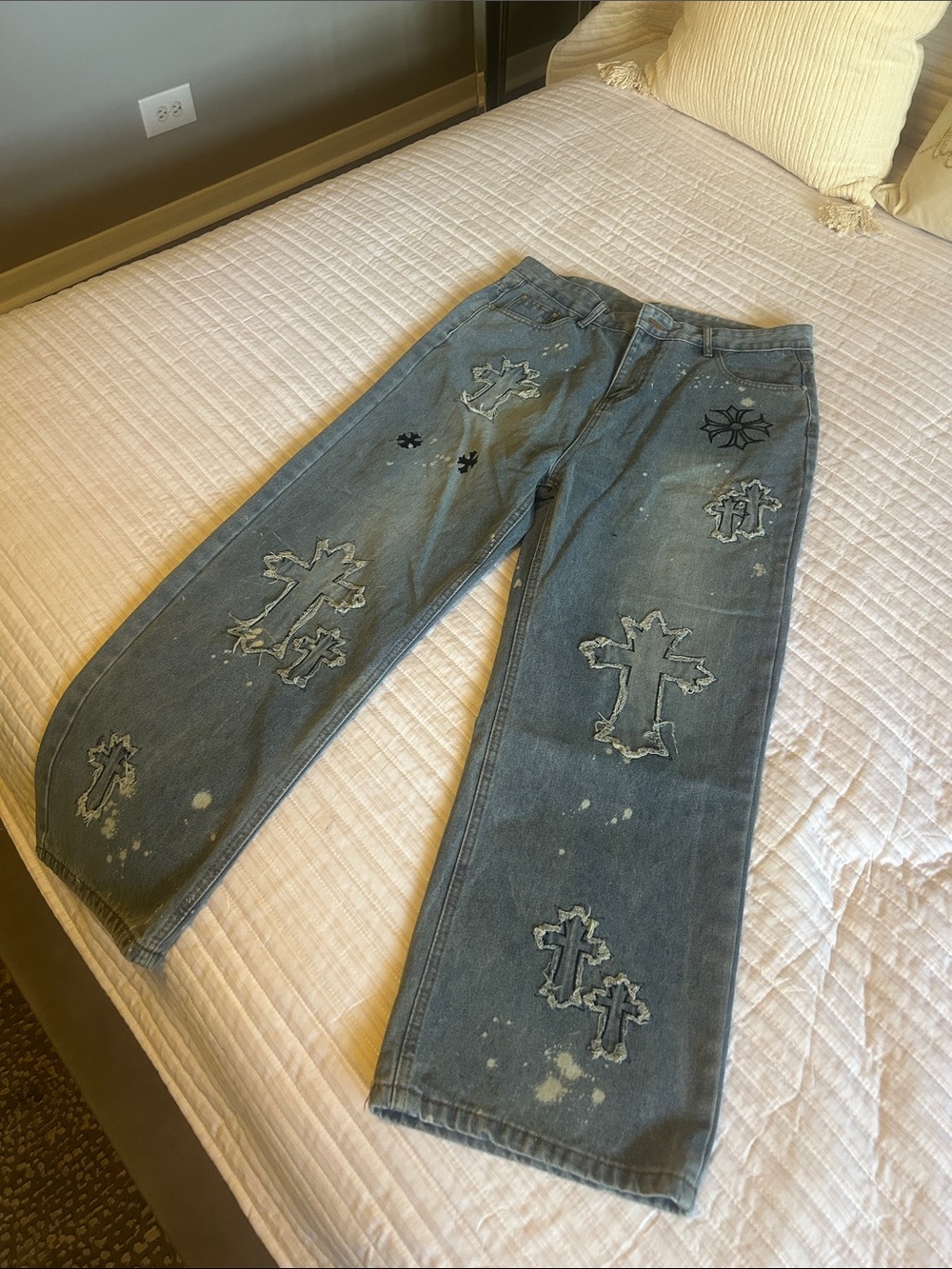 Distressed Chrome Men's Jeans